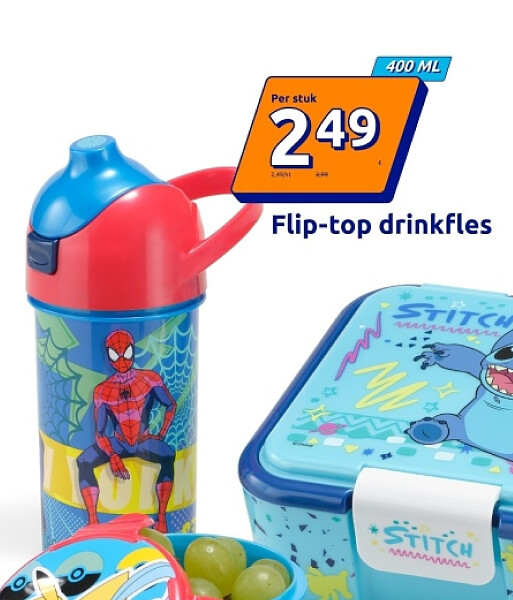 Flip-top drinkfles