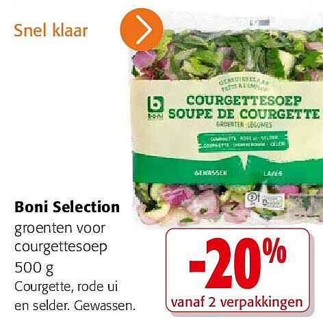 Boni Selection groenten voor courgettesoep 500 g
