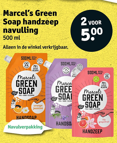 Marcel’s Green Soap handzeep navulling
