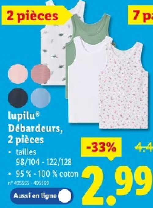 Débardeurs, 2 pièces