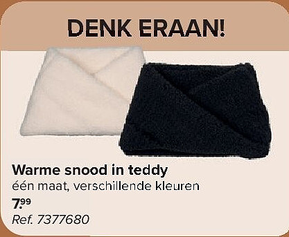 Warme snood in teddy