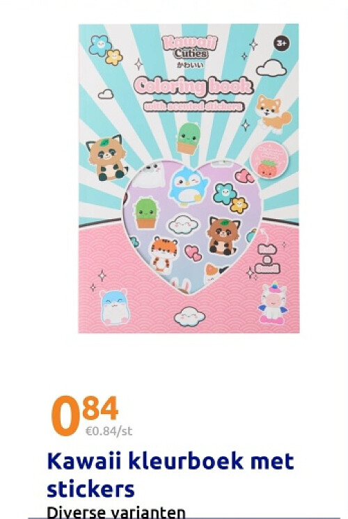 Kawaii kleurboek met stickers