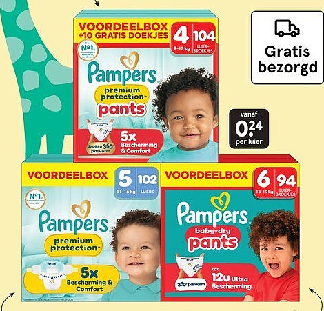 Pampers voordeelboxen
