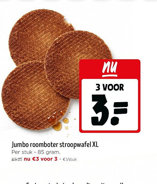 Jumbo roomboter stroopwafel XL