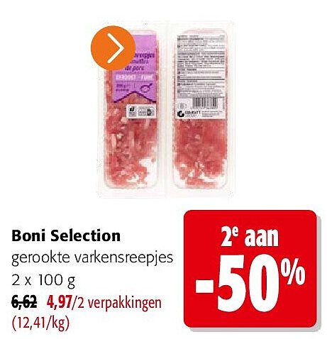 Boni Selection gerookte varkensreepjes 2 x 100 g