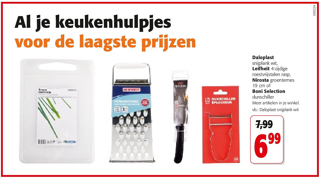 Daloplast snijplank wit