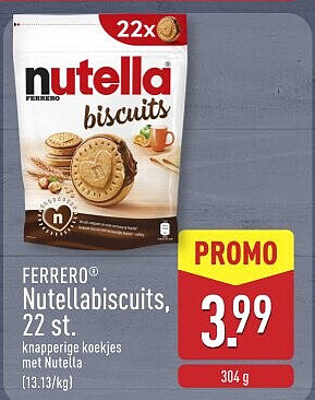 Nutellabiscuits, 22st.