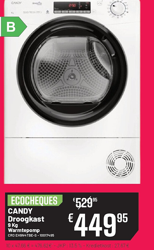CANDY Sèche-linge 9 Kg Pompe à chaleur