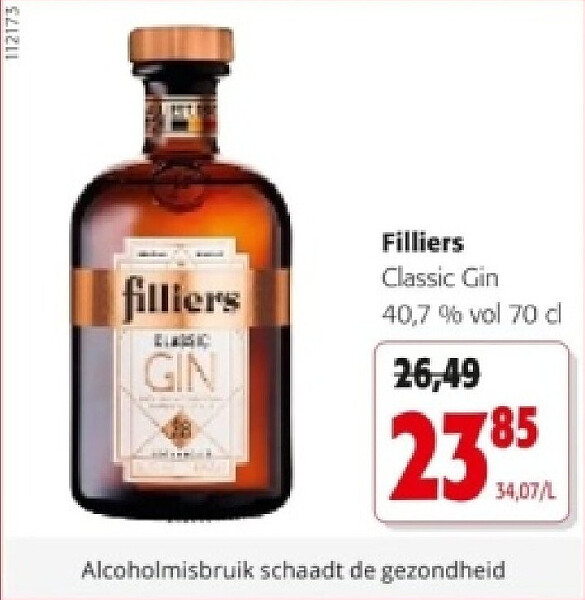 Filliers Classic Gin 40,7 % vol 70 cl