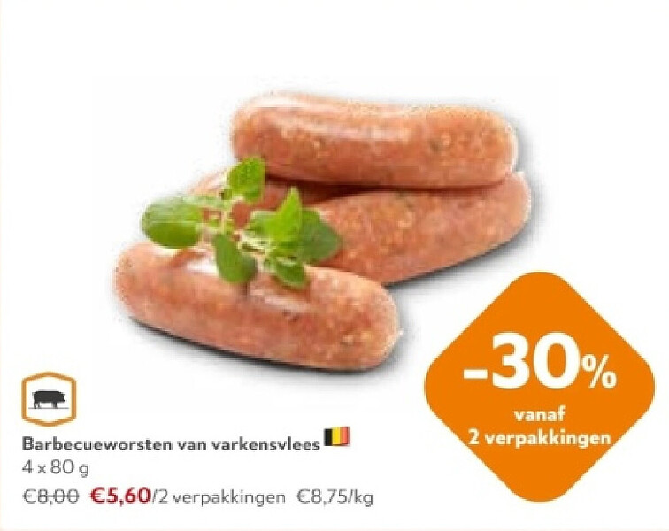 Barbecueworsten van varkensvlees