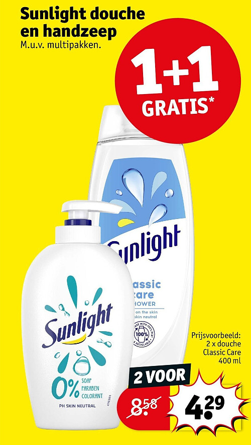 Sunlight douche en handzeep