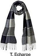 Echarpe Gris Carreaux 30580