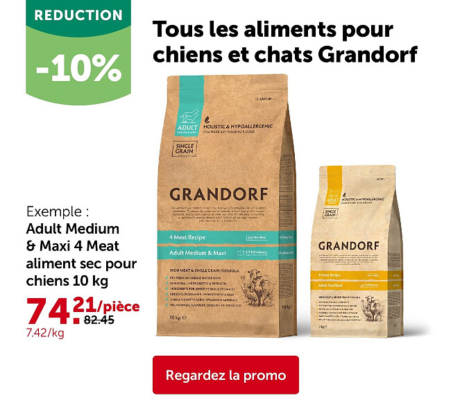 Adult Medium & Maxi 4 Meat aliment sec pour chiens 10 kg