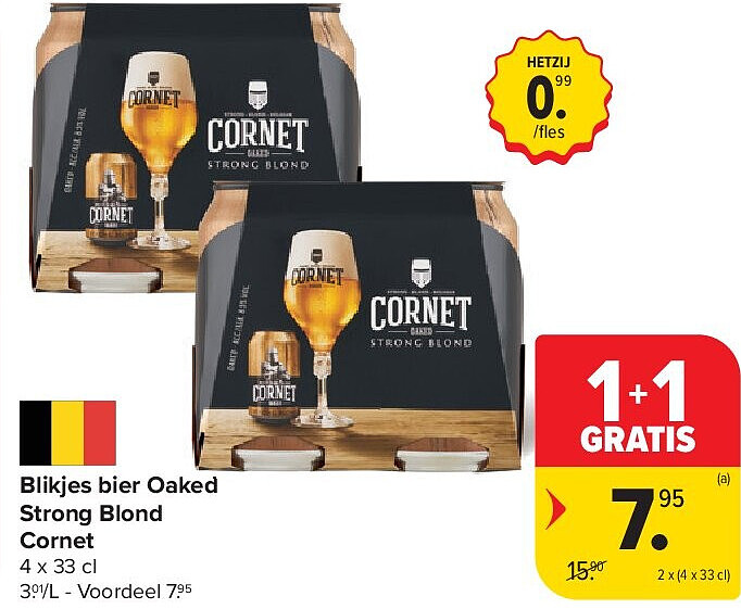 Blikjes bier Oaked Strong Blond Cornet