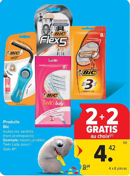 Produits Bic 4 x 8 pièces