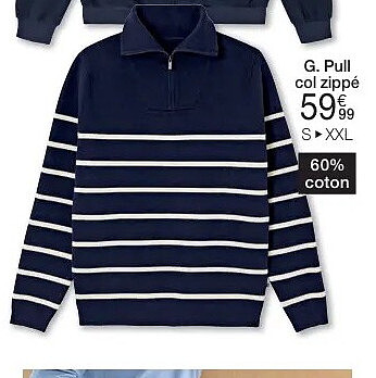 Pull col camionneur zippé