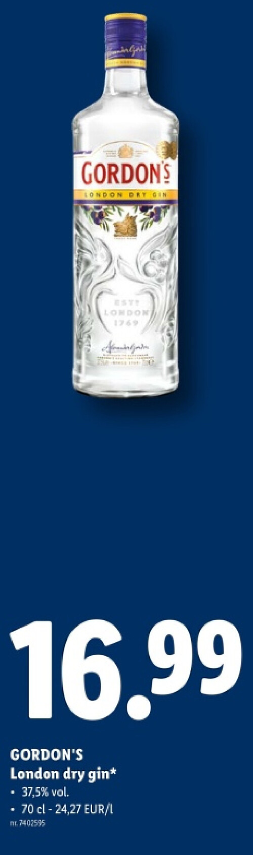 GORDON'S London dry gin