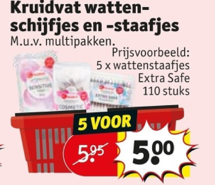 Kruidvat wattenschijfjes en -staafjes