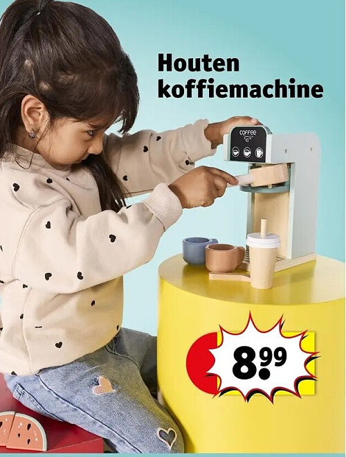 Houten koffiemachine