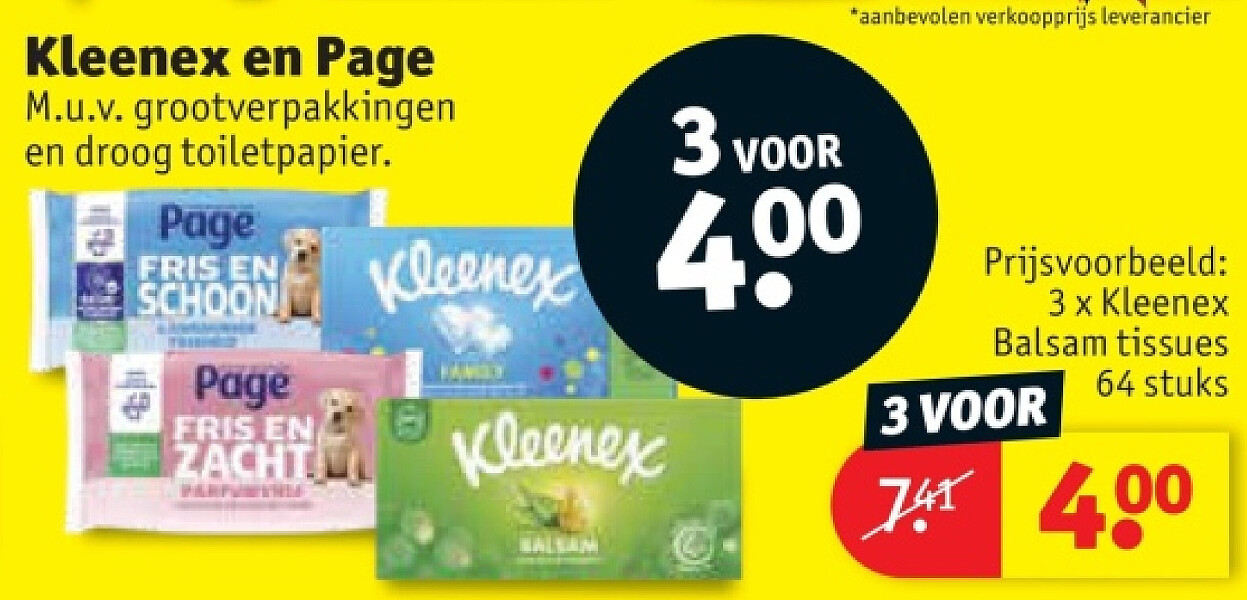 Kleenex en Page