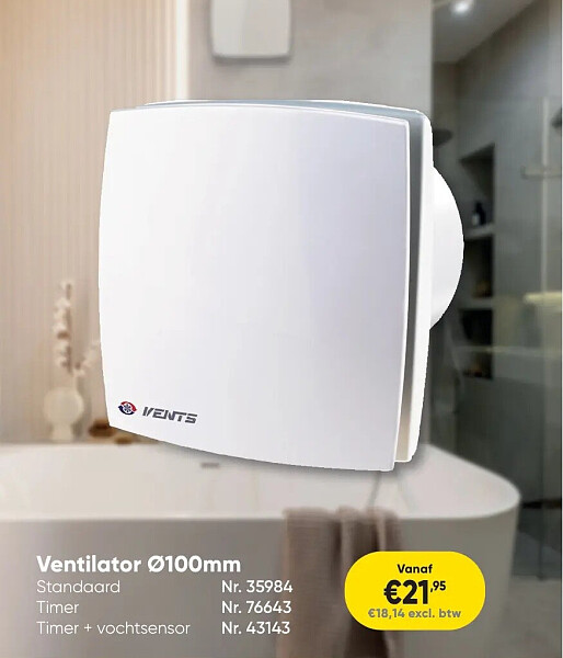 Ventilator Ø100mm