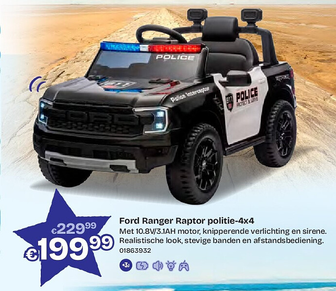 Ford Ranger Raptor politie-4x4