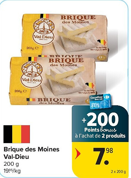 Brique des Moines Val-Dieu 2 x 200 g