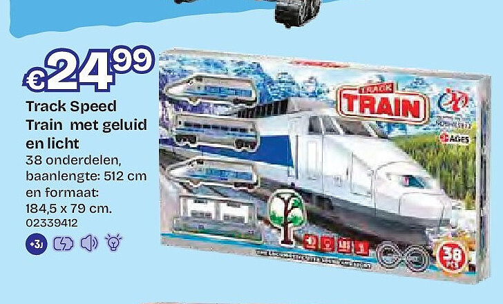 Track Speed Train met geluid en licht