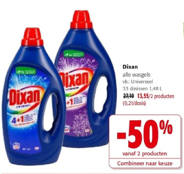 Dixan alle wasgels