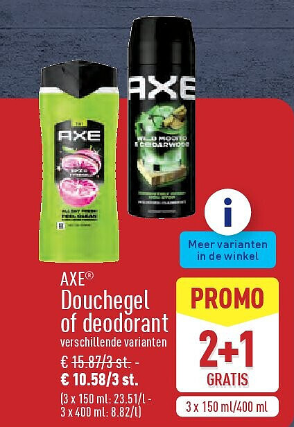 Douchegel of deodorant