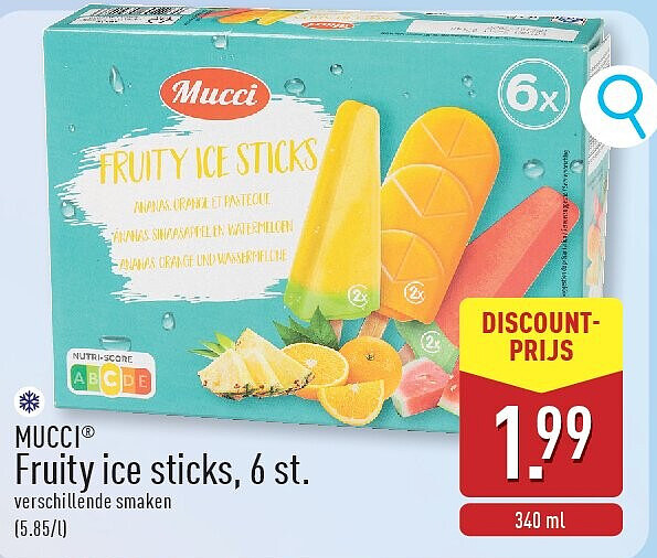 Fruity ice sticks, 6st.