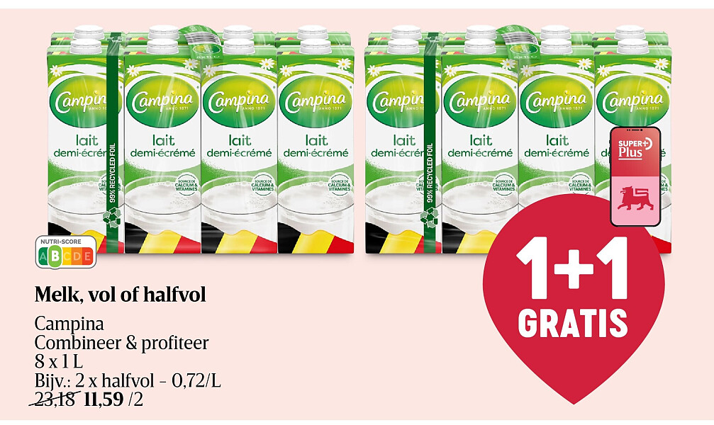 Melk, vol of halfvol