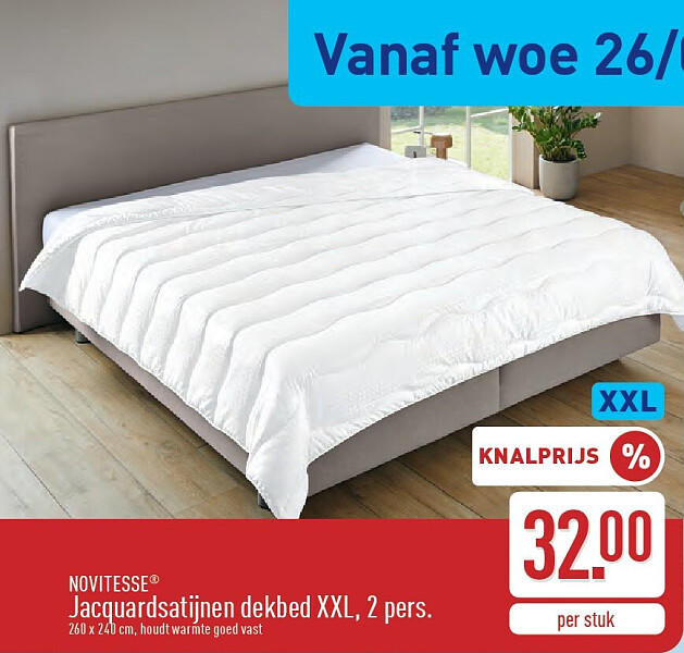 Jacquardsatijnen dekbed XXL, 2pers.