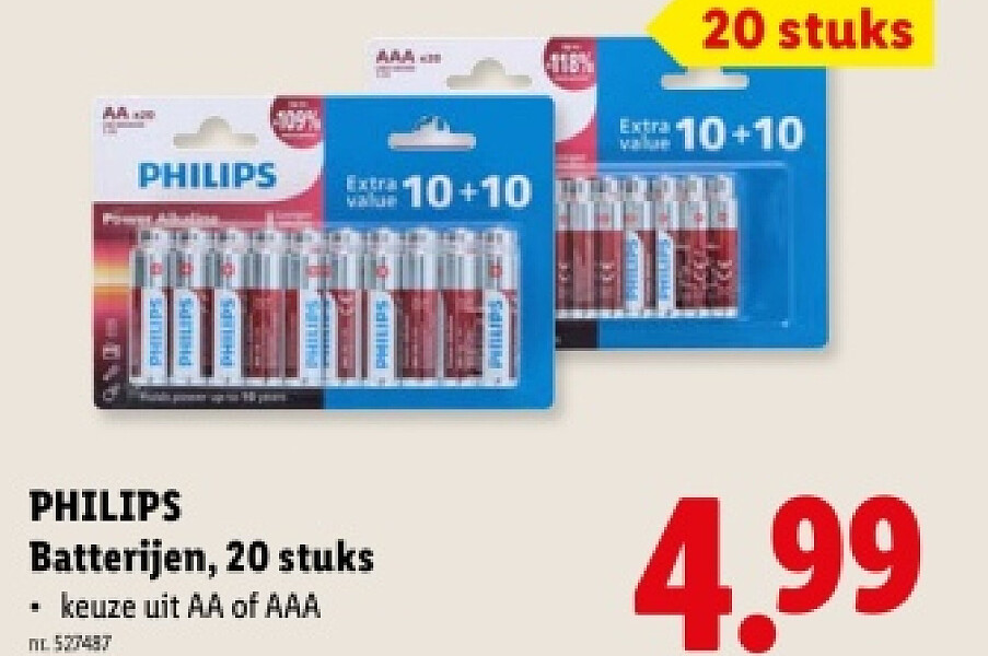Batterijen, 20 stuks