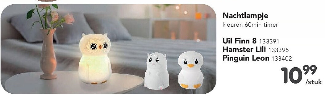 Nachtlampje Uil Finn 8