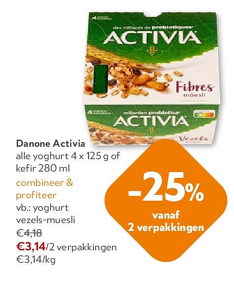 Danone Activia yoghurt vezels-muesli
