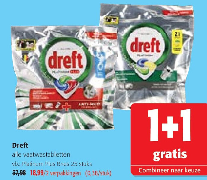 Dreft alle vaatwastabletten