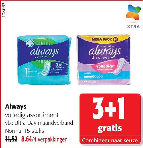 Always Ultra Day maandverband Normal 15 stuks