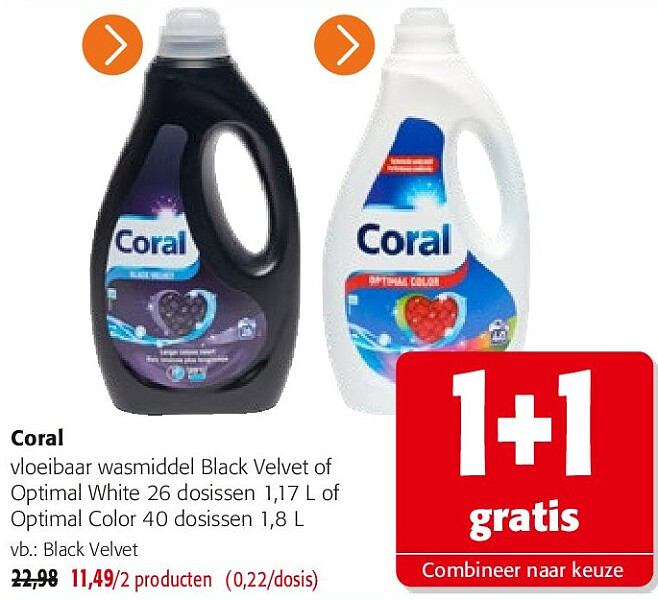Coral vloeibaar wasmiddel Black Velvet