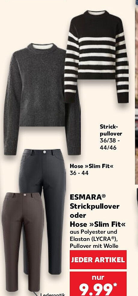 ESMARA Strickpullover oder Hose »Slim Fit«