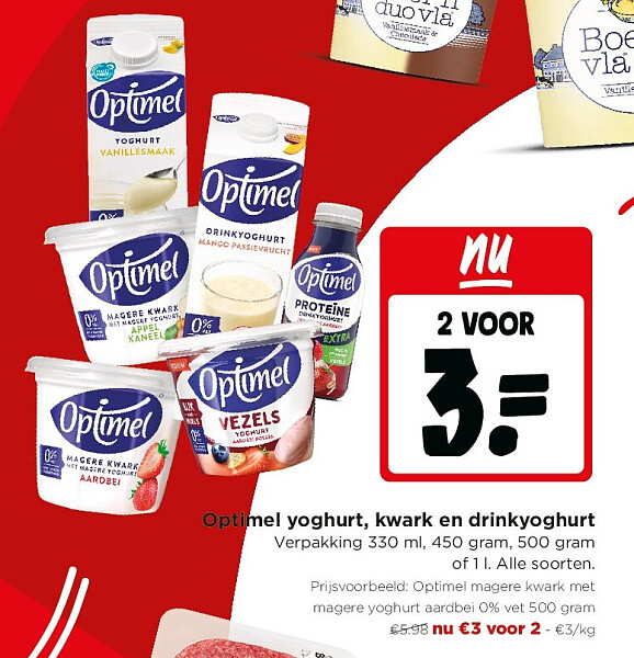 Optimel yoghurt, kwark en drinkyoghurt
