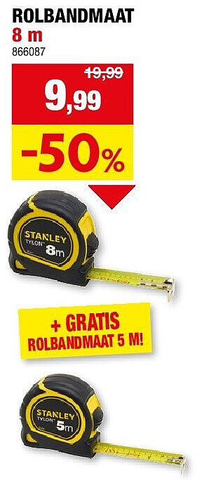 ROLBANDMAAT 8 m