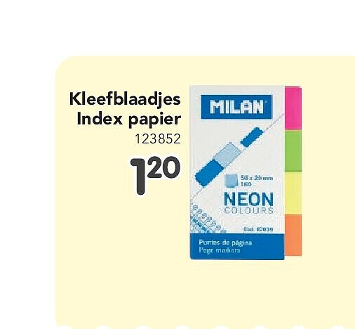 Kleefblaadjes Index papier 123852