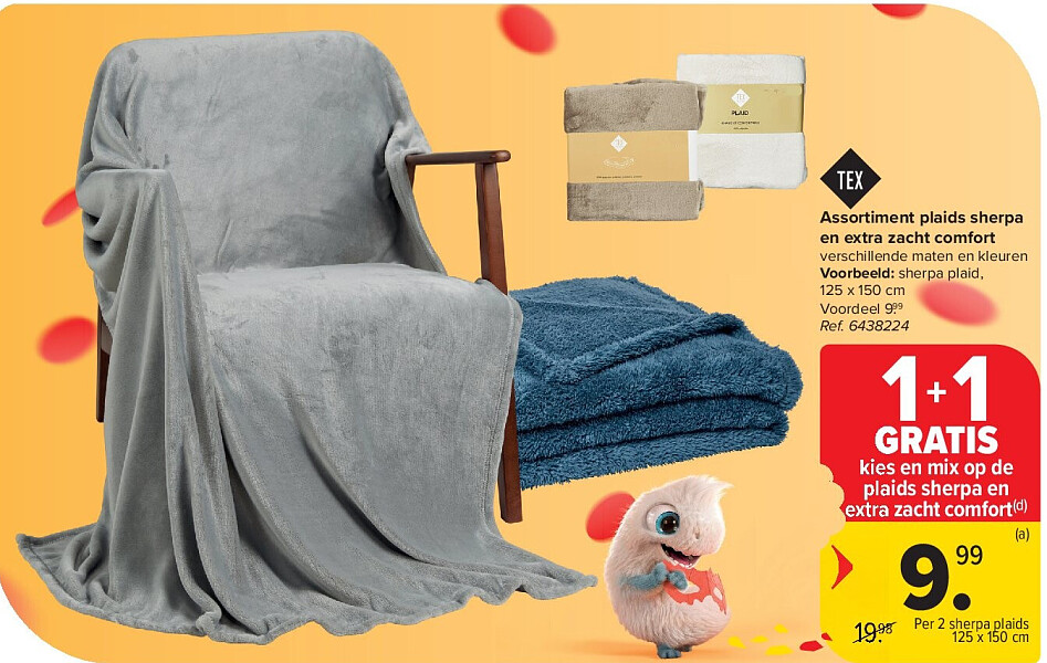 Assortiment plaids sherpa en extra zacht comfort