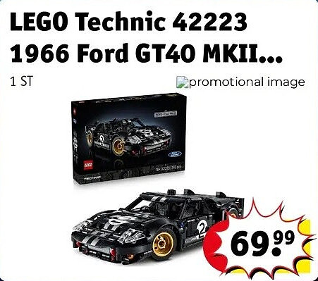 LEGO Technic 42223 1966 Ford GT40 MKII...