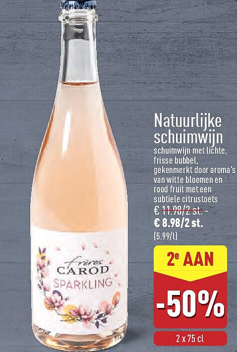Natuurlijke schuimwijn