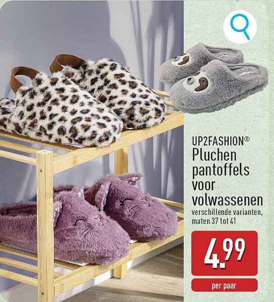 Pluchen pantoffels voor volwassenen