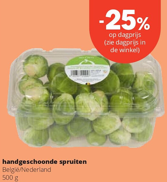 handgeschoonde spruiten