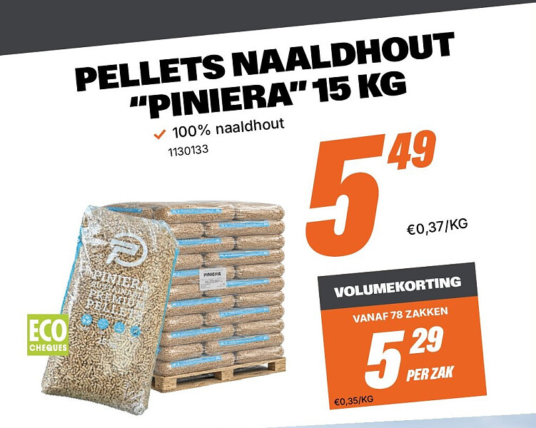PELLETS NAALDHOUT “PINIERA” 15 KG