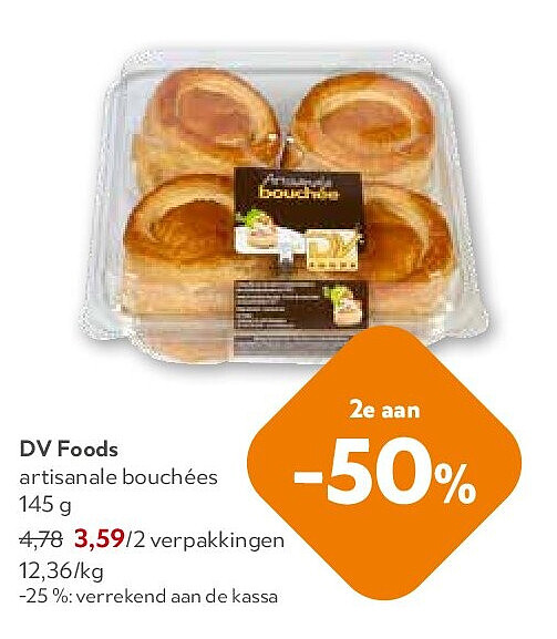DV Foods artisanale bouchées 145 g